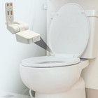 Universal Plastic Toilet Seat Hinges Replacement Set With Bolts   Nuts  White