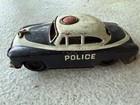 Vintage Tin Friction Toy Police Car  Japan  1950s