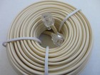 100  Feet Ivory Modular Phone telephone Wire Line Cord cable Rj11 6p4c  100ft 