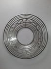 Antique Edwardian Crystal Trinket Dish Sterling Silver Wire Overlay Unsigned