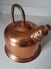 Vintage Odi Solid Copper Tea Kettle Mcm Brass Handle Made In Portugal Mint
