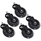 5 Pack Heavy Duty Rubber Swivel Wheels Office Chair Caster Replacement 3 Inch