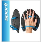 Sporti Power Swim Hand Paddles Lap Swimming Paddles For Adults kids Sz L Black