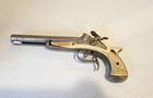 Vintage 1950 s Hubley Pirate Toy Pistol Double Barrel Cast Iron 9  Cap Gun