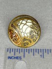 Antique Vtg French Enamel Art Nouveau Button - 15 16   