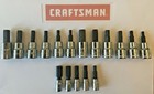 Craftsman 17pc 1 4 3 8 Sae Metric Hex Allen Key Bit Ratchet Wrench Socket Set  