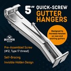 Quick Screw 5  Gutter Hangers Made In Usa Hidden 10-500 Pack   Free Nut Driver