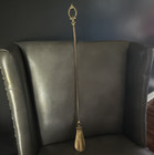 Vintage Brass Long Handle Shoe Horn With A Fluer-de-lis Handle 20 5 In Long