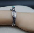 Vintage Navajo Turquoise Sterling Silver Bracelet Cuff Mc Mary Chavez