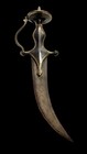 Tulwar Dagger Antique Indian Indo-persian  Damascened Steel