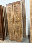 Natural Carved Wood Floral Barn Door     Statement Farmhouse Pantry Doors 80