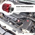 2 Pcs Air Filter  12mm Car Valve Cover Breather Cold Air Intake Filter With Red