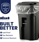 95-96 Gallon Garbage Can Liners     2 Mil     Clear Heavy Duty Trash Bags     61    X 68