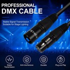 10ft Dmx Cable 4 Pack - 3 Pin Xlr Male To Female  110 Ohm Lighting Cables For Dj