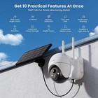 2pcs Iegeek 5mp Outdoor Wireless Solar Security Camera Home Wifi Battery Cctv