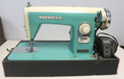 Vintage Brother Model 160 Cambridge Sewing Machine  turquoise  And Pedal