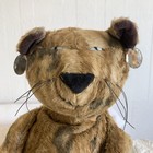 Rare Vintage Sigikid Quirky Office  Cat Stuffed Animal Art Germany Plush