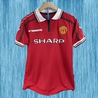 Beckham  7 Manchester United 1998-1999 Home Jersey  Short Sleeve  All Size