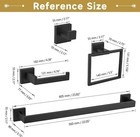 5-piece Black Bathroom Accessory Sets Towel Rack Set Towel Bar Set Two Hook