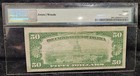 Rare 1929 National Currency Bill  50 Troy Ny Grade 20  very Fine  Brown Seal