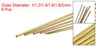 6pcs Brass Tube 1mm-2mm Od X 0 2mm Wall Thickness 300mm Length Metal Tubing