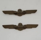 Pair Of 2 United Airlines Jr Pilot Flight Attendant Wings Plastic Pin