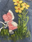 Vintage 70s Ely Plains  Snap Denim Chambray Shirt Hand Drawn Kids 6