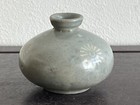 Korean Joseon Dynasty Inlaid Oil Pot   W 7 cm 