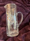 Vintage Floral Martini Pitcher Water Pitcher Vase