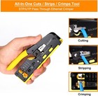 Pass Through Rj45 Crimp Tool Kit All-in-one Ethernet Crimper Cat7 Cat6 Cat5 Crim