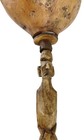 Vtg Native American Ceremonial Gourd Rattle W  Carved Figure Handle