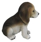 Realistic Adorable Sitting Tri Color Beagle Dog Puppy Home Decor Figurine 6 l