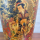 Vintage Japanese Royal Satsuma Hand Painted Vase Geisha Large 23 x 9 