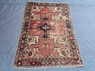 4x5 9 Antique Turkish Inspired Caucasian Style Hand Knotted Rug 1800s Rare Rug