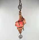 Coastal Conch Shell Swag Lamp Wire Wrapped Seashell Hanging Light  11 5  Rare