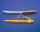 Vintage Southeast Asia Dha 23    Sword 27 1 2     Scabbard Dagger Markings On Blade