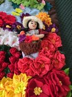 Decor Contreras Peruvian Folk Art Wall Hanging Embroidered Applique  19 5x17 5  
