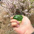 Rolex Triplock Italian Green Glass Paperweight Crystal Moon Cake Salviati