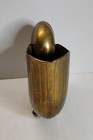 Vintage Solid India Brass Nautilus Shell Planter Footed Heavy Large 11  L  9  H