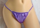 Lilac Satin String Bikini Panties  Classic Style For Women And Men 