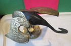 Vtg Brass Lot Of Two Brass Crane Huron Big Bird With Tall Legs Figurine Statues