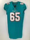  65 Pittman Miami Dolphins Game Used Nike Aqua Authentic Jersey Size 44