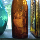 Jeny-see Water Co Genesee Springs pa Amber Early 1900 Hand Blown Bottle
