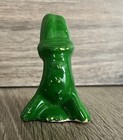 Vintage Green Pixie Elf Ceramic Christmas Figurine Whimsical