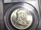 1957 D Franklin 90  Silver Half Dollar Graded Series 46 Pcgs Ms64fbl 031222 01ak