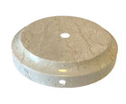 New-old Stock  6-1 2  Dia Round Botticino Marble Lamp Base W wireway Lamp Part