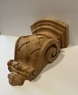 One Corbel  Cottage  Oak  6-1 4    X 10    Woven Pattern  Scroll Sides  2 Key Mounts