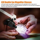 Headband Head Magnifier 8 Lens Led Light Jeweler Watch Loupe Magnifying Glasses
