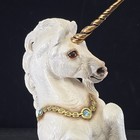 Windstone Editions White Unicorn Signed Pena 1989  Blue Crystals 10 