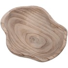 Garden Wooden Bird Bath Bowl Rustic Basin Water Feeder For Outdoor Wildlife